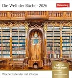 Die Welt der Bücher Postkartenkalender 2026 - Wochenkalender mit 53 Literaturpostkarten: Von den schönsten Bibliotheken bis zum gemütlichen Lesesessel ... 53 Postkarten in einem Kalender