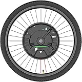 Elektro-Fahrrad-Set, Vorderradmotor, 36 V, 350 W, Umbausatz für E-Bike, mit 40 km/h-Akku, alles in einem A, Kabelsteuerung