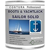 Bootslack Yachtlack Seidenmatt Contura Holzlack Thekenlack Klarlack Außen Holzschutz (750ml.)