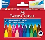 Faber-Castell 120024 Dreikant-Wachsmalkreide, 24er Etui, 1...