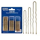 Ponik’s Haarnadeln aus Metall 3 Größen – Haarklammern Bobby Pins U-Form – Gold, 100 Stück