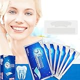 Whitening Strips, Bleaching Zähne Aufhellen, 28 Streifen Zahnaufhellung Stripes, Non Sensitive Weiße Zähne, White Zähne Bleaching Stripes mit Minze Geschmack