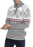 Redbridge Strickpullover für Herren Norweger Pullover...