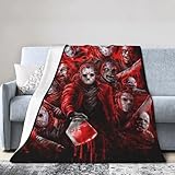 KJLMHO Horror-Film-Decke, leicht, Plüsch, super flauschig, Thermo-Fleece-Decke, Heimdekoration, für Couch, 127 x 152,4 cm