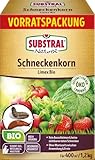 Substral Naturen Schneckenkorn Limex Bio, natürliches, regenfestes Ködergranulat zur Schneckenbekämpfung, für 400 m² - 1,2 kg, Hund