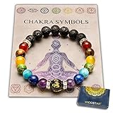 WICCSTAR Doppelt Chakra Armband mit Schmuckbeutel &...