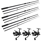Karpfenangeln Einsteiger Set: Helius Runner III + Karpfenrute Black Phantom II - Karpfenset (3 Combos)