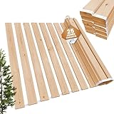 Rollrost 140x200 cm - 21 Leisten - extra starker Lattenrost aus Massivholz - belastbar bis 250 kg - Rolllattenrost für Einzelbett oder Doppelbetten