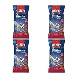 Rinti Bitties Adult Huhn & Kalb | 4er Pack | 4 x 75 g | Ergänzungsfuttermittel für ausgewachsene Hunde | Weiche Stückchen mit viel frischem Fleisch zubereitet | mit Omega 3 und ohne Zucker