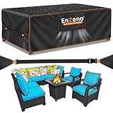 Enzeno Abdeckung Gartenmöbel, Wasserdicht Abdeckplane Gartenmöbel, Oxford Gewebe Plane für gartenmöbel, Gartenlounge Abdeckung Winterfest 160 * 100 * 74cm