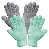 2 Paar Staubentfernungshandschuhe, Staubentfernungshandschuhe Für Die Hausreinigung, Pflanzenstaubentfernungshandschuhe, Saugfähige Mikrofaserhandschuhe, Wiederverwendbare Reinigungshandschuhe