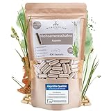 MICROFLORANA® - Flohsamenschalen Kapseln - 400 Kapseln - 3.660 mg hochdosiert je Portion - Laborgeprüfte Qualität - Indischer Flohsamen - Frei von Zusätzen - Psyllium Husk - Leichte Dosierung