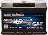 AGM Batterie 100Ah 12V Mobile Edition Wohnwagenbatterie, Mover, Camping, Solaranlage Boot, Solar Akku Wohnmobil Solar Batterien 100 Ah Bootsbatterie