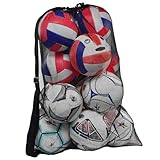 Diompirux Große Tragbare Ballnetz für 10-12 Bälle, Mehrzweck Balltasche, Netztasche aus Nylon mit Kordelzug und Schultergurt, altbar, Aufbewahrung, wiederverwendbar für Fußball, Basketball, Volleyball
