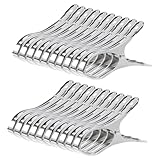20 Stück Handtuchklammern für Strandliegen, Wäscheklammern Große Wäscheklammern Edelstahl Handtuch Klammern, Strandtuch Clips Handtuchclips für Strand Badetuch Bettwäsche Kleidung Bettdecken Clips