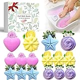 Lanwexy Foot Bath Bombs, 16 Pack Foot Soak mit Badesalz und Teebaumöl. Natürliche handgemachte Aroma reines ätherisches Öl Blase Fußbälle für trockene rissig, hartnäckige Fußgeruch Duft.