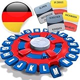 BLOOOK Wörter Sturm Spiel Deutsch,Thinking Words Spiel Deutsch,Brettspiele,Wortspiele für Erwachsene Kinder,Buchstaben Spiel (Blau Rot)