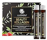 Luondu Beauty Kollagen Trinkampullen mit Hyaluronsäure (30 Ampullen mit 2500mg Premium Collagen flüssig) I Anti Aging* zum Trinken I Mit Biotin, Kupfer & Vitamin C, Blütenhonig & Gelée Royale