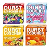 48 Pack Durstlöscher a 500ml Mixbox 4 Sorten Durstlöscher Bubble Gum, ACE,Regenbogen,Multivitamin