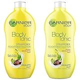 Garnier straffende Feuchtigkeits-Lotion, bis zu 24h Feuchtigkeit, strafft, Garnier Body Tonic, 400 ml (Packung mit 2)