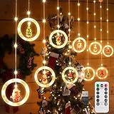 LED Lichtervorhang, 3 * 0.5M 120 LED Lichterketten Vorhang Weihnachtsbeleuchtung Fenster USB 8 Modi Weihnachten Lichterkette Mit Fernbedienung für Zimmer Garten Weihnachten Innen & außen Deko