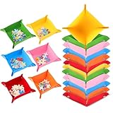 12 Stück Puzzle Sortierschalen Schalen Zubehör Sortierer Schalen Filz Filzschale Stapelbare Puzzle Sortiertabletts zur Aufbewahrung für 500-2000 Puzzleteile Bunt