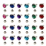 EXCEART 120 Stück Kristallnieten Strass Nieten Nieten 8Mm Schnellnieten Ledernieten Schnelle Leder Basteln Kristall Nieten Nieten Lederhandwerk Kleidung Zubehör Dekor für Leder Basteln