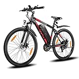 VARUN E-Bike 27.5' E-Mountainbike mit Abnehmbarer 48V 13Ah Akku 250W Motor 25km/h und Shimano 21-Gang Elektrofahrrad Ausdauer 55-100km Herren und Damen (Rot)