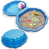 ONBEST 2-in-1 Sandkasten & Sandmuschel mit Deckel für...