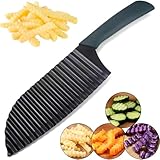 Redreo Wellenschneider für Gemüse und Obst, Riffelmesser Edelstahl Wellenmesser Wellenschnittmesser für Gemüse, Salat und Pommes Frites.