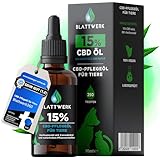 15% CBD Öl für Hunde & Katzen - FÜR GROß & KLEIN - Hanföl für Hunde & Katzen - Deutsche Qualitätsmarke - Cannabis Öl - CBD Öl Hund 15 Prozent - 10ml - 250 CBD Tropfen - BLATTWERK