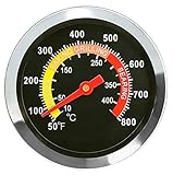 GFTIME 6CM Thermometer, Temperaturanzeige, Thermostat für Weber Kettle, Smoker, Kamado BBQ, Outback, Charbroil, Pit Boss Ceramic BBQ, Uniflame und andere Marken BBQ Thermometer