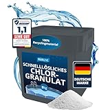 AGUALEVE® Chlorgranulat schnelllöslich 5kg *NEU* | Sichere und schnelle Desinfektion | Für Pools, Aufstellpools, Whirlpools, Planschbecken | Deutsche Markenqualität | mit Note 1,1 getestet