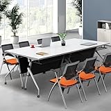 Zusammenklappbarer Konferenztisch mit leisen Lenkrollen, tragbarer Bürotisch für Zuhause, Klassenzimmer oder Sitzungssaal – einfaches Roll-Design