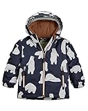 first instinct by killtec unisex Skijacke wasserdicht/Funktionsjacke mit Kapuze und Schneefang FISW 30 MNS SKI JCKT, dunkelblau, 98, 39907-000