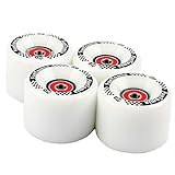 FunTomia 4 Stück Longboard/Skateboard/Mini-Board Rollen (Big Wheels) in 65x45mm 80A inkl. ABEC-9 Kugellager und Metall Spacer 80A Rollenhärte