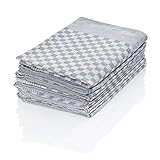 Hometex Premium Textiles 10er Set Zwirn Geschirrtücher | Grubentücher in extra Dicker Qualität - 220 g/m² | 100% Baumwolle sehr saugfähig | ÖKO-TEX 100 Standard | 50 x 70cm Grau