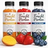 ONHA Bubble Tea Perlen Set - 3er Pack Bubble Tea Set mit Popping Boba Fruchtperlen - fruchtige Tapioka Perlen Bubble Tea servierfertig - 100% vegan und glutenfrei - Erdbeere, Mango, Blaubeere
