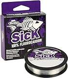 Berkley Sick Fluorocarbon-Vorfachmaterial – durchsichtige Fluoro-Carbon-Angelschnur, schnell sinkendes und unsichtbares Raubfisch-Angelvorfach, 50 m