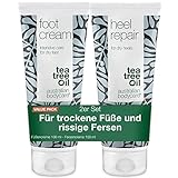 Fusspflege-Duo by Australian Bodycare - Fußcreme mit 10% Urea & Anti Hornhaut Intensiv Creme mit 25% Urea - Für trockene Füße, rissige Fersen, weiche, glatte Haut