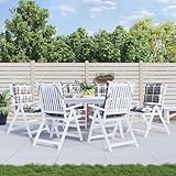 Niedriglehner-Auflagen 6 STK. Grau Karomuster Oxford-Gewebe Outdoor-Kissen Sitzpolster wasserabweisend rutschfest für Gartenmöbel Hocker