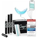 Hochwertiges Teeth whitening kit von UniqueSmile - All in One Bundle für Zahnaufhellung & weiße Zähne|Zahn Bleaching Set (Basic-Set)