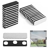 Flintronic 24 Stück Fliegengitter Clips, 45mm x 13mm Magnete für Fliegengitter Fenster, Selbstklebende Fensterclip, DIY Magnet fliegengitter fenster ohne Bohren, für Küche Wohnzimmer Balkon(Schwarz)