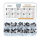 Transistor Assortment Kit 10 Values 200pcs PNP NPN Transistors BC377 BC327 2N2222 2N2907 2N3904 2N3906 S8050 S8550 A1015 C18150 TO-92