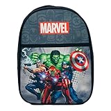 Marvel Rucksack Avengers Rucksack Offizier Ironman Hulk für Kinder Schule 1133 - Schwarz,