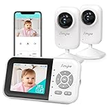 Generisch Video-Babymonitor mit 2 Kameras, Zwei Modi, Nachtsicht, 2-Wege-Kommunikation, 360 m Reichweite, Schlaflied, kostenlose Smartphone-App, ideal für Babys/ältere Menschen/Haustiere