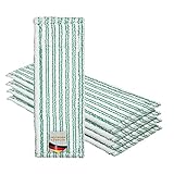 Okaei 5 Stück Wischmopp Bezug (40 cm) - Premium Bodenwischer-Wischbezug aus 100% Microfaser - Bezug Optimal zur Gründlichen Reinigung von Glatten & Leicht Unebenen Böden - Mikrofaser Moppbezug Grün