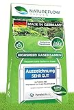 Rasen Nachsaat 0,5kg - Grassamen TEST SEHR GUT - Rasensamen schnellkeimend aus Deutschland für 20qm Rasen - Zuverlässige Rasennachsaat schnellkeimend - Rasensaat zur Reparatur für Ihren Traumrasen