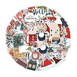 100 Stück Aufkleber Weihnachten, Sticker Weihnachten,...