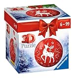 Ravensburger 3D Puzzle-Ball Weihnachtskugel Rentier 11495 54 Teile für Weihnachtsfans ab 6 Jahren